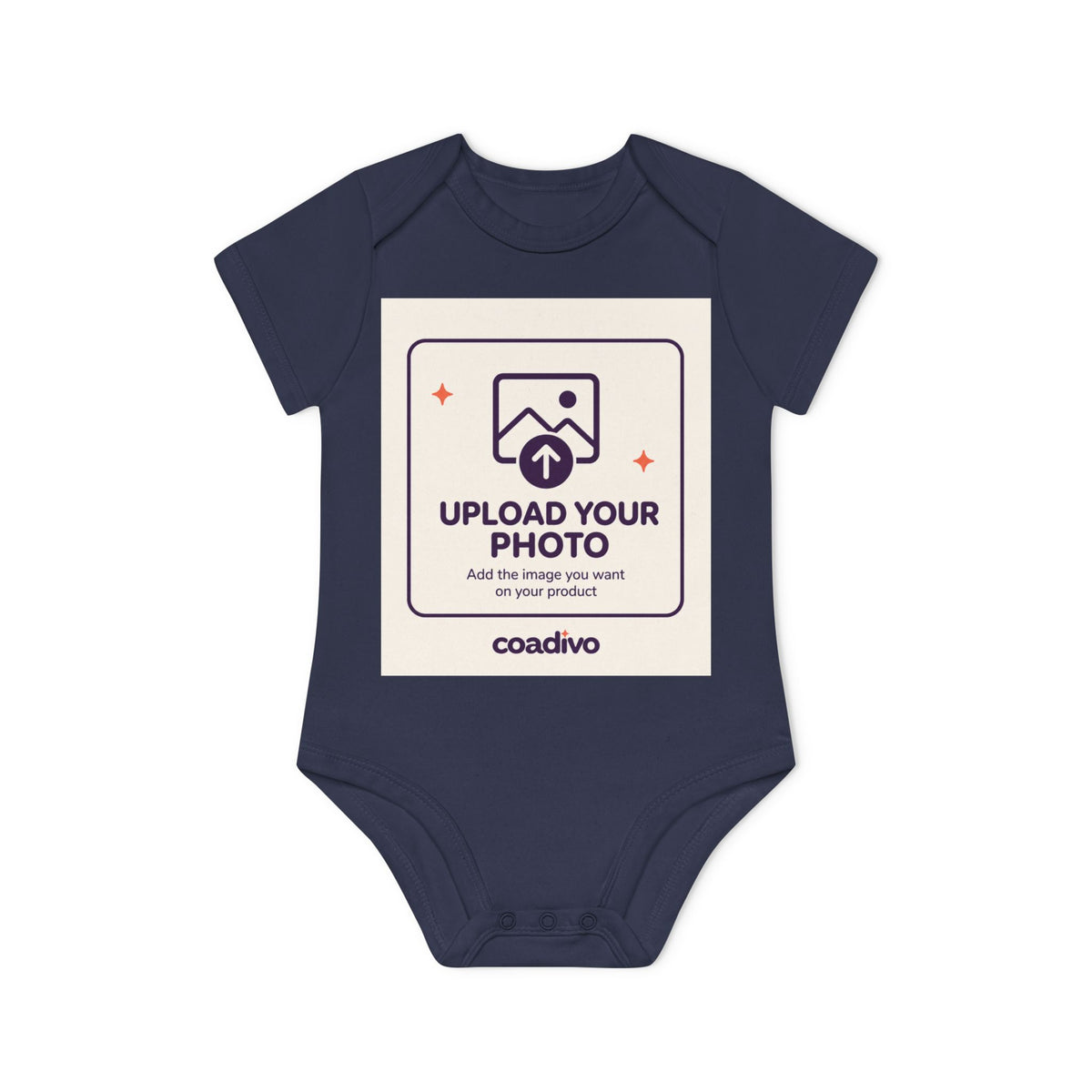 Personalised Organic Baby Bodysuit – Add Your IMAGE both sides