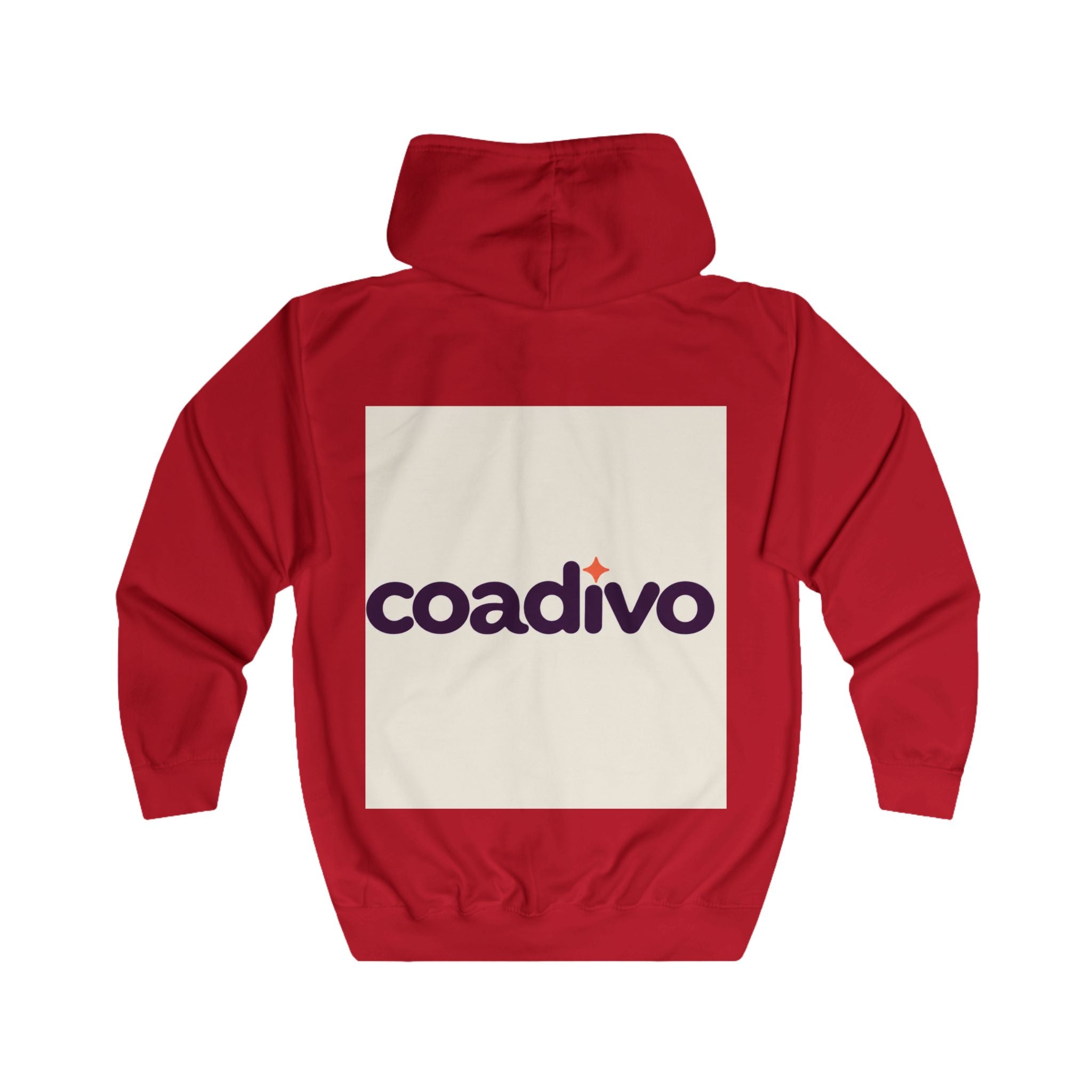 Customizable Full-Zip Hoodie — Personalized Text Front & Your image on the Back