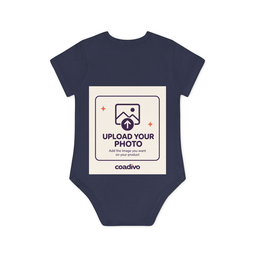 Personalised Organic Baby Bodysuit – Add Your IMAGE both sides