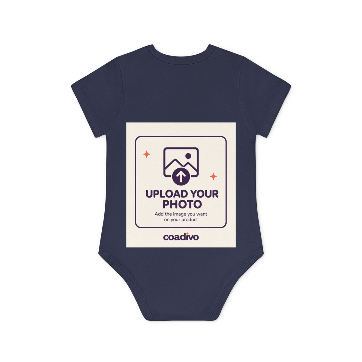 Personalised Organic Baby Bodysuit – Add Your IMAGE both sides