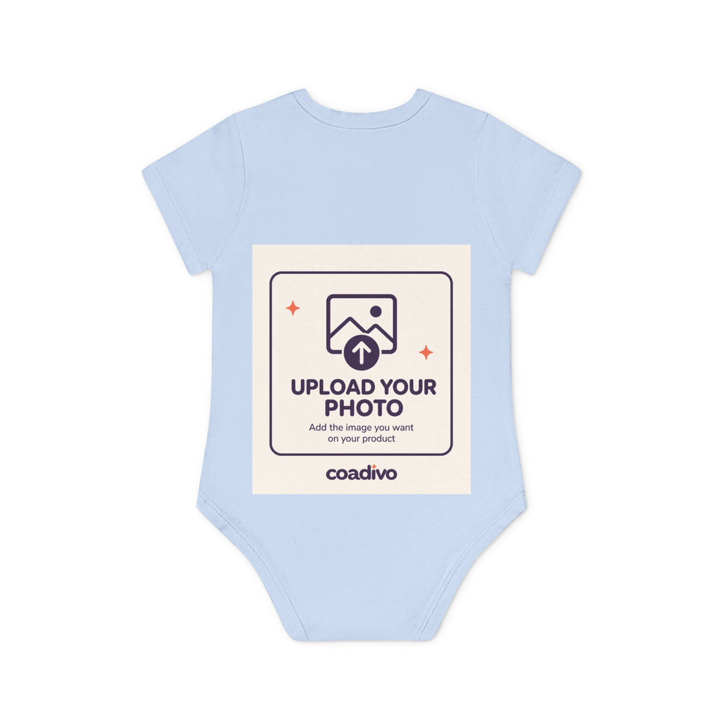 Personalised Organic Baby Bodysuit – Add Your IMAGE both sides