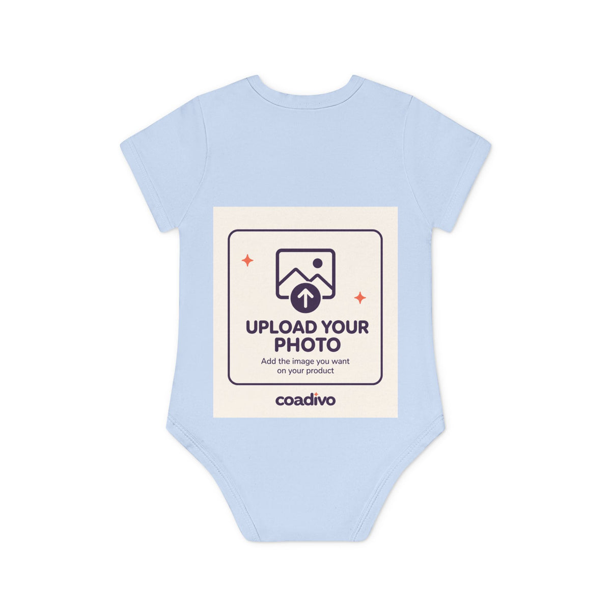 Personalised Organic Baby Bodysuit – Add Your IMAGE both sides