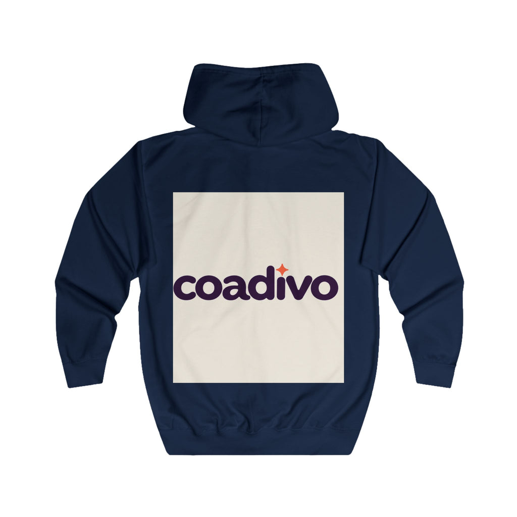 Customizable Full-Zip Hoodie — Personalized Text Front & Your image on the Back