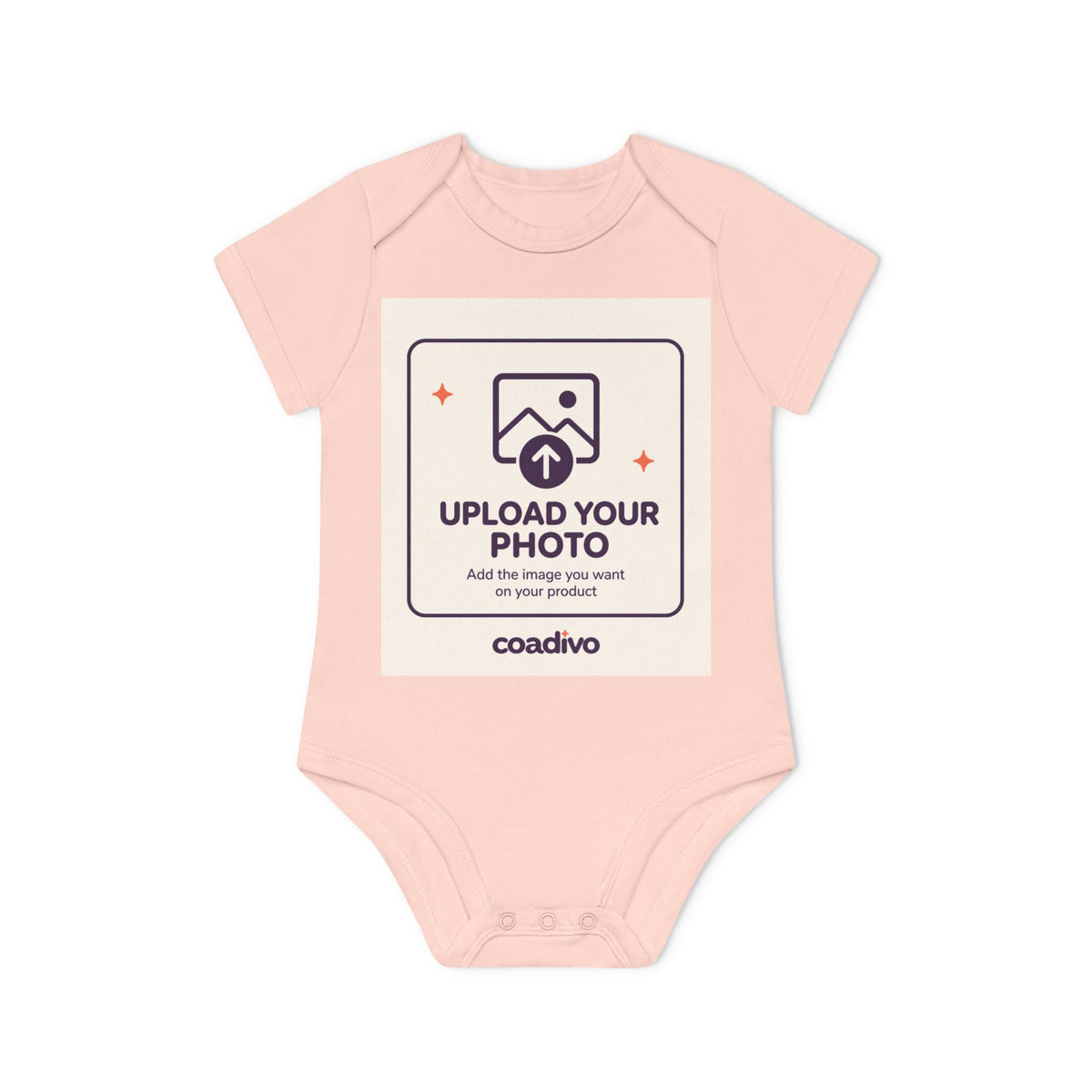 Personalised Organic Baby Bodysuit – Add Your IMAGE both sides