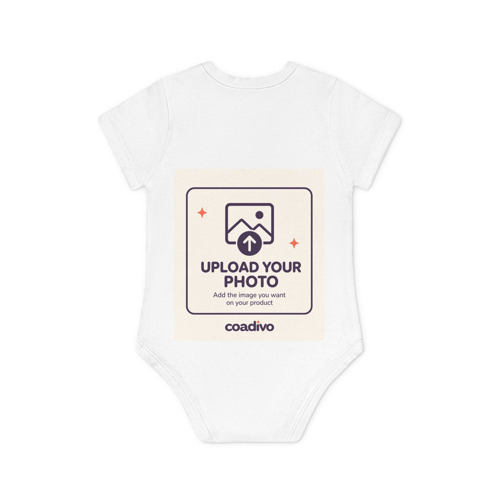 Personalised Organic Baby Bodysuit – Add Your IMAGE both sides