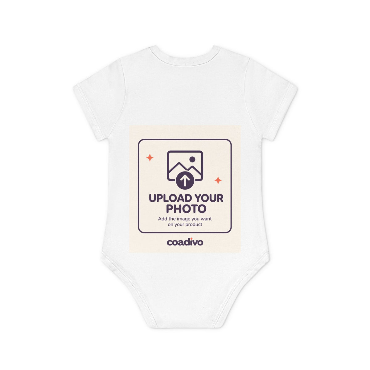 Personalised Organic Baby Bodysuit – Add Your IMAGE both sides