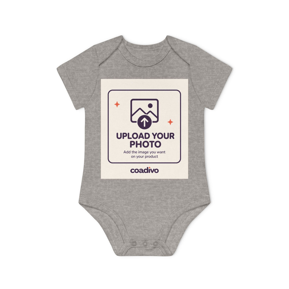 Personalised Organic Baby Bodysuit – Add Your IMAGE both sides
