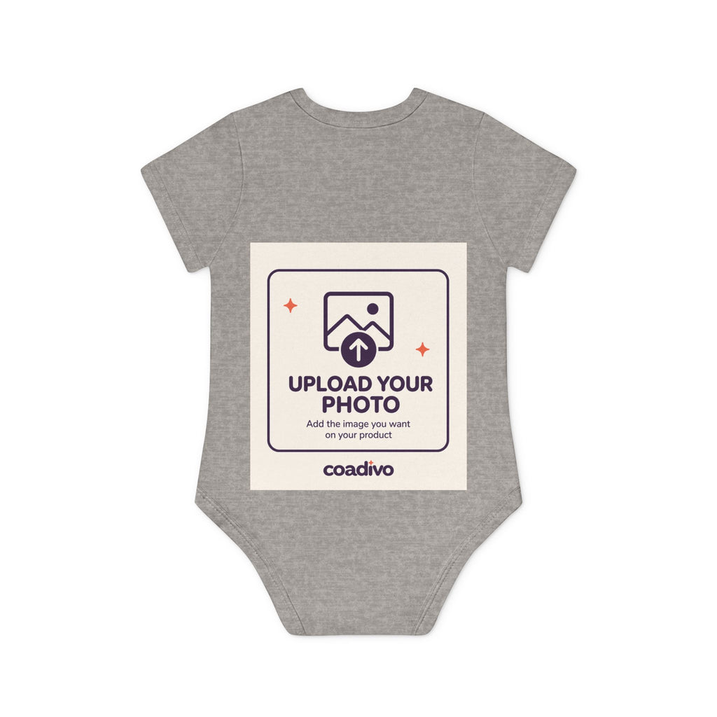 Personalised Organic Baby Bodysuit – Add Your IMAGE both sides