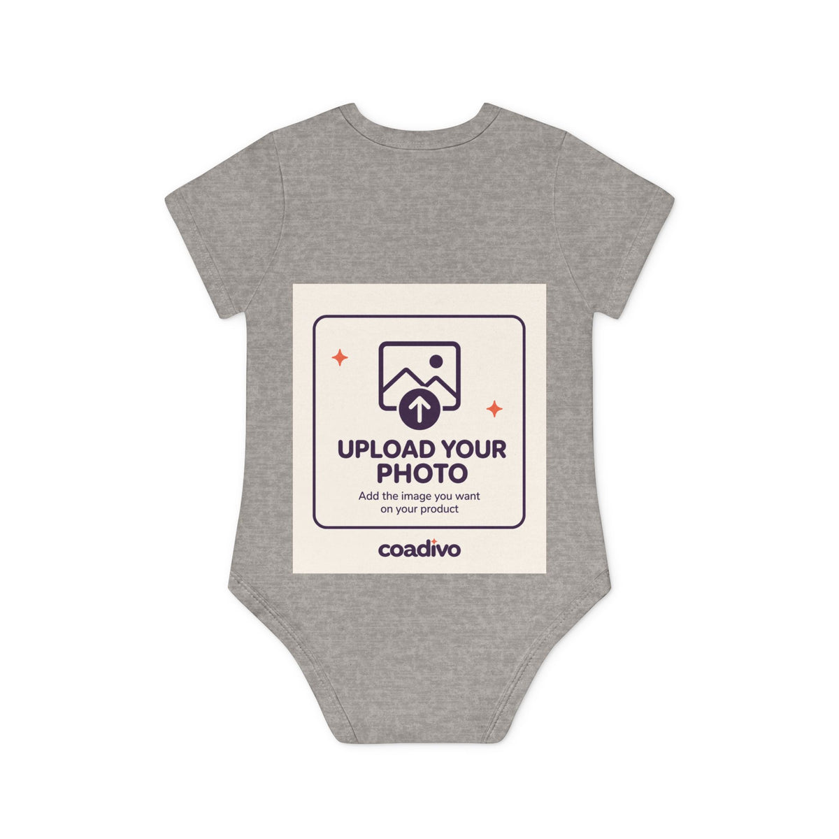 Personalised Organic Baby Bodysuit – Add Your IMAGE both sides