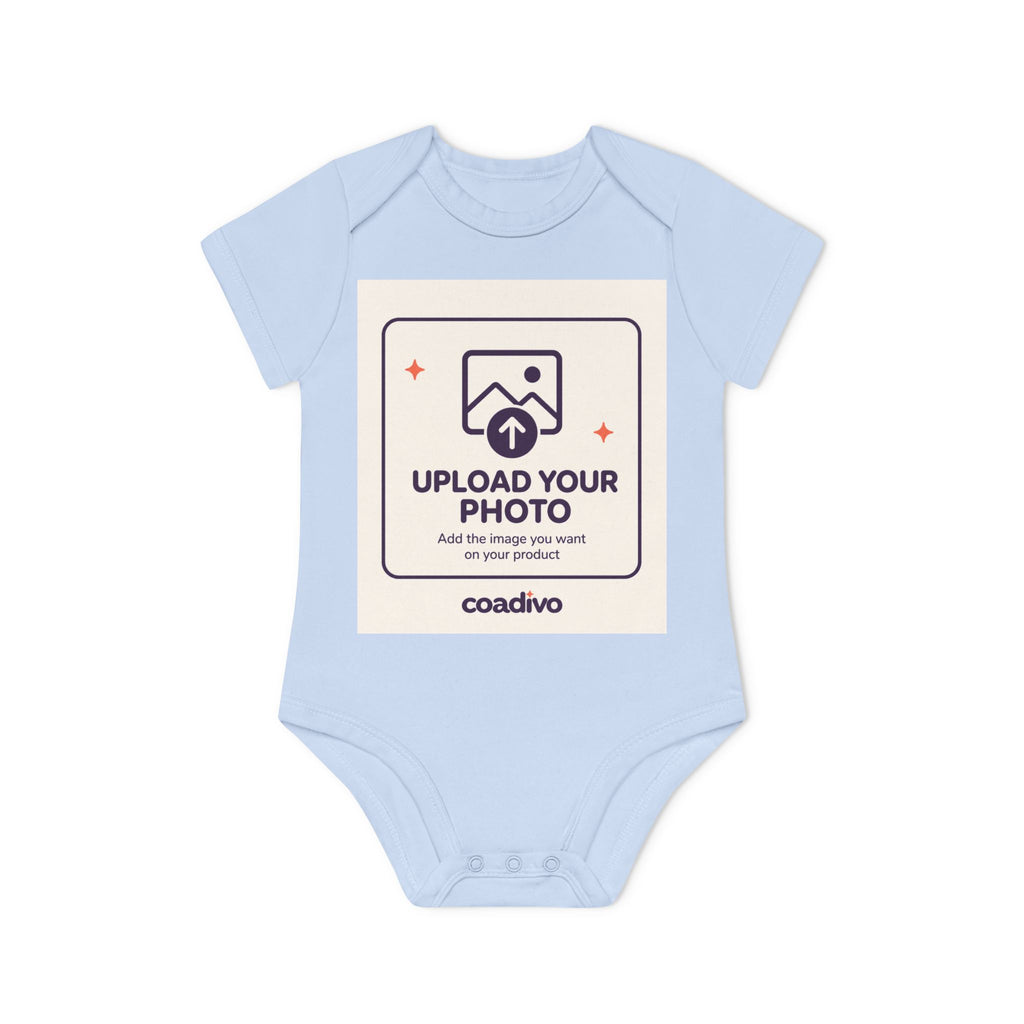 Personalised Organic Baby Bodysuit – Add Your IMAGE both sides