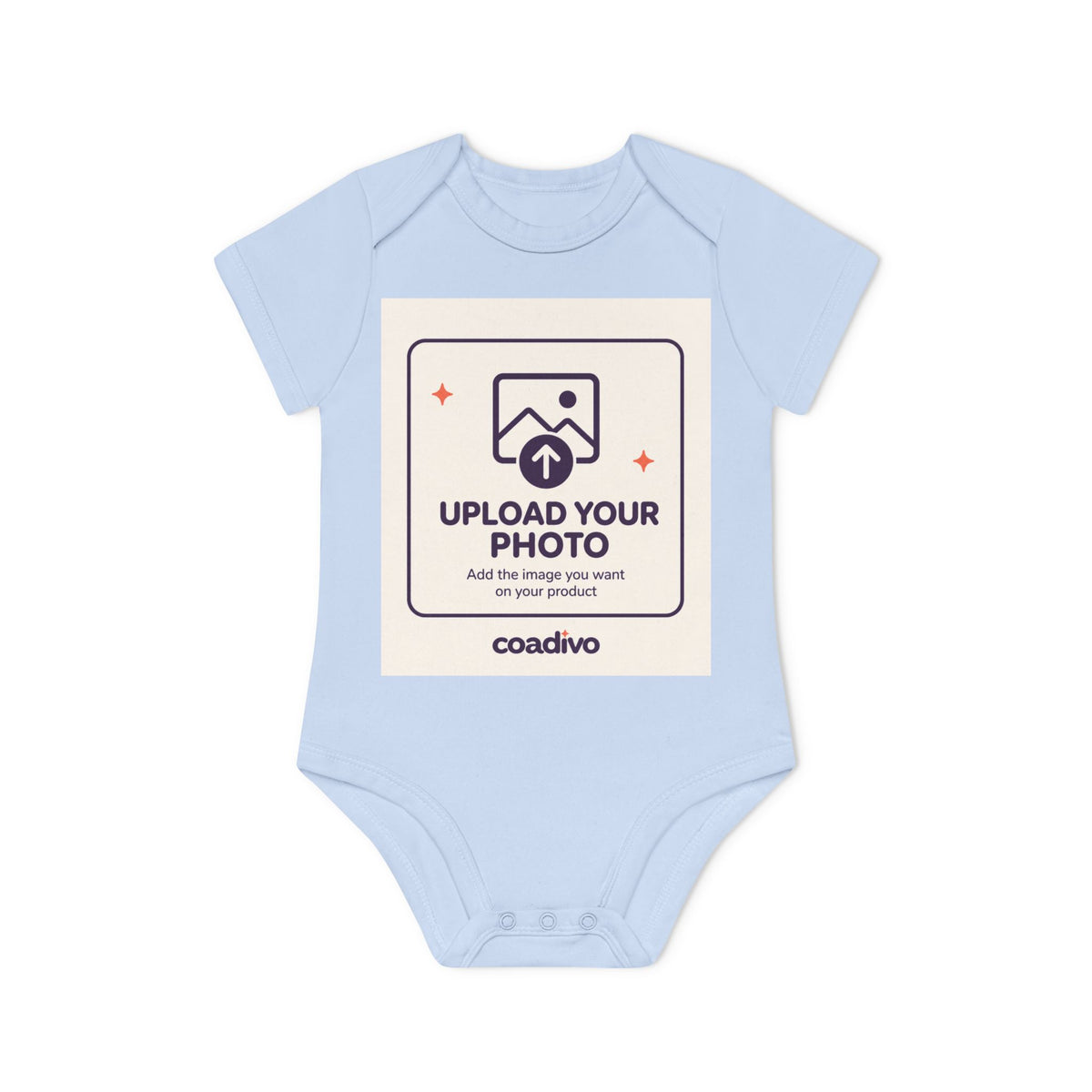Personalised Organic Baby Bodysuit – Add Your IMAGE both sides
