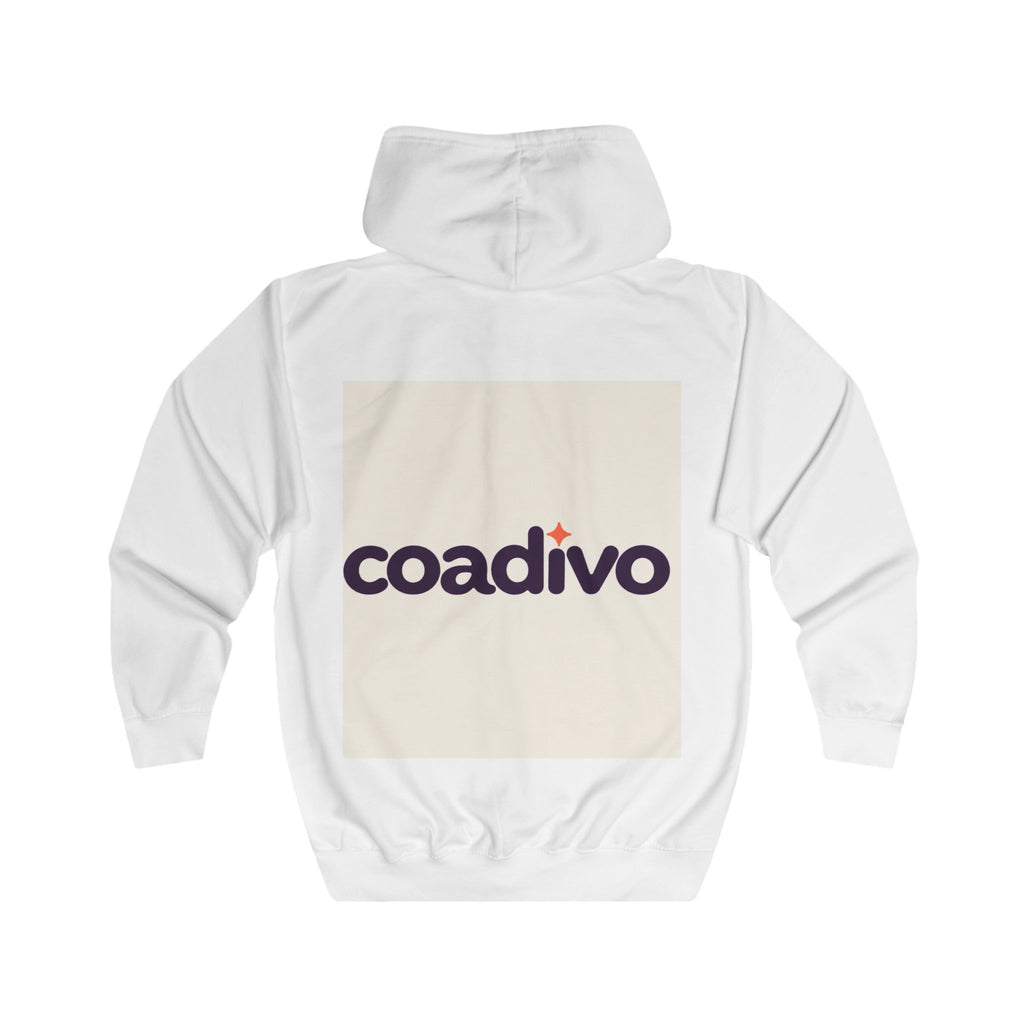 Customizable Full-Zip Hoodie — Personalized Text Front & Your image on the Back