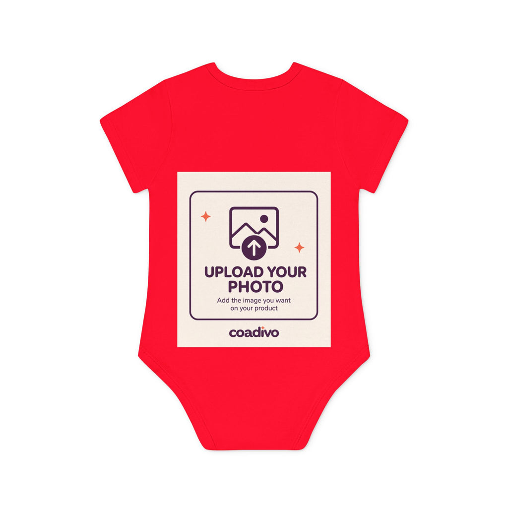 Personalised Organic Baby Bodysuit – Add Your IMAGE both sides