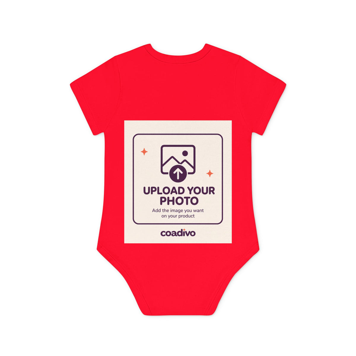 Personalised Organic Baby Bodysuit – Add Your IMAGE both sides
