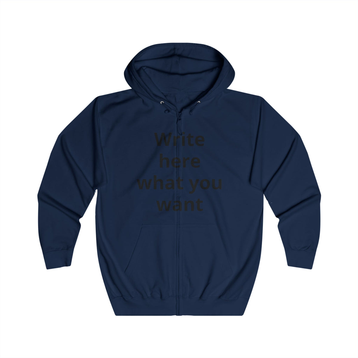 Personalised Full-Zip Hoodie – Add Text & Back Image