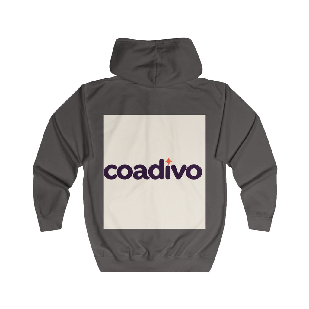 Customizable Full-Zip Hoodie — Personalized Text Front & Your image on the Back