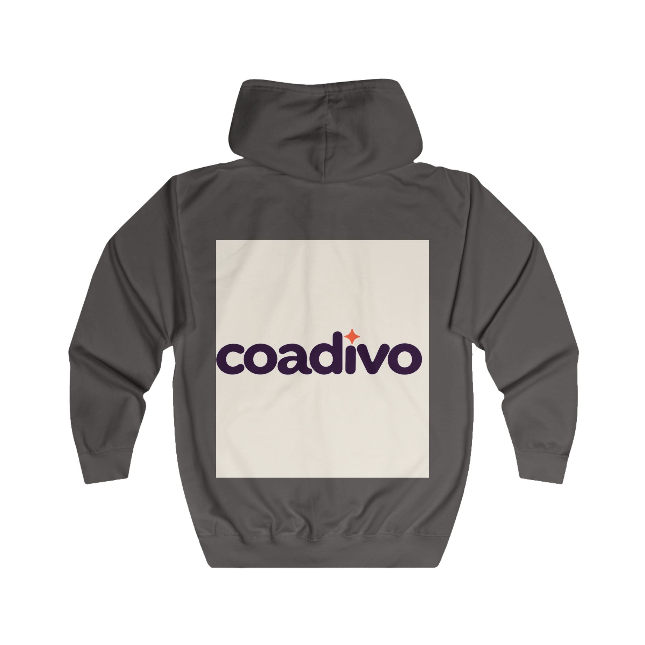 Customizable Full-Zip Hoodie — Personalized Text Front & Your image on the Back