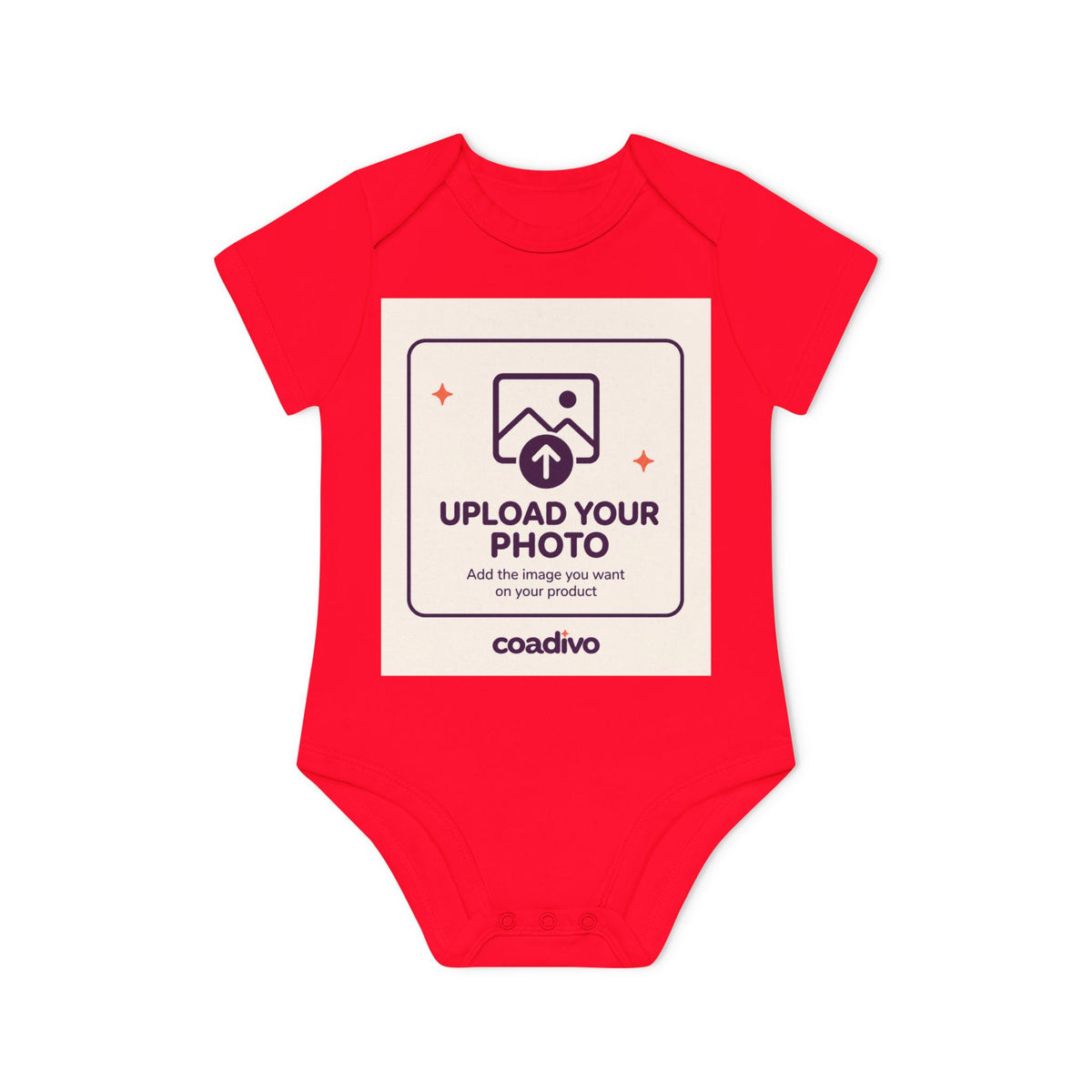 Personalised Organic Baby Bodysuit – Add Your IMAGE both sides