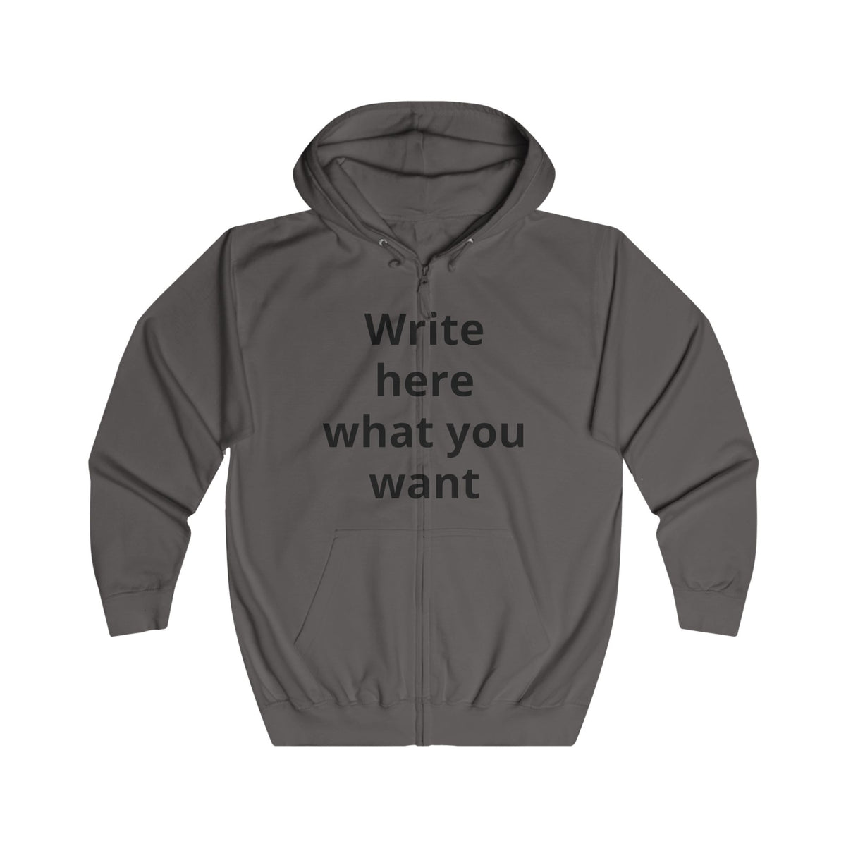 Personalised Full-Zip Hoodie – Add Text & Back Image