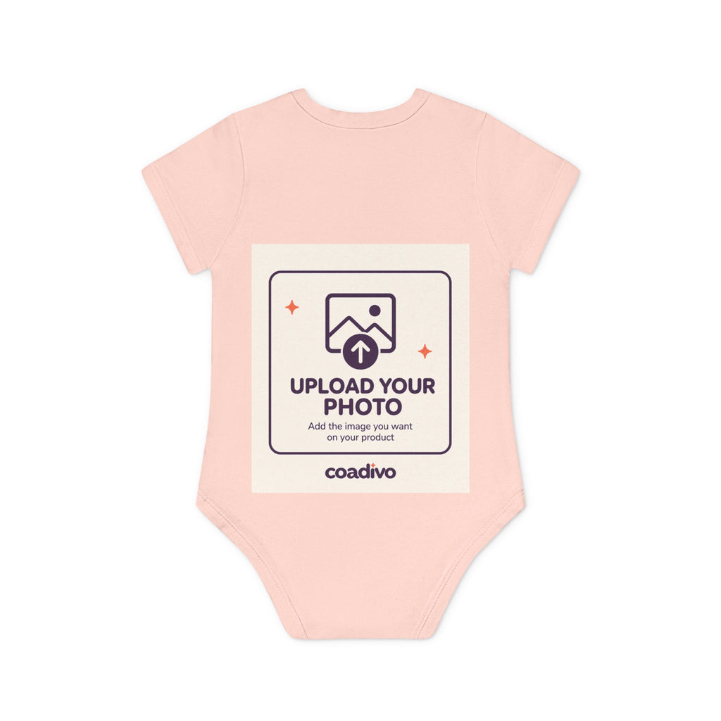 Personalised Organic Baby Bodysuit – Add Your IMAGE both sides