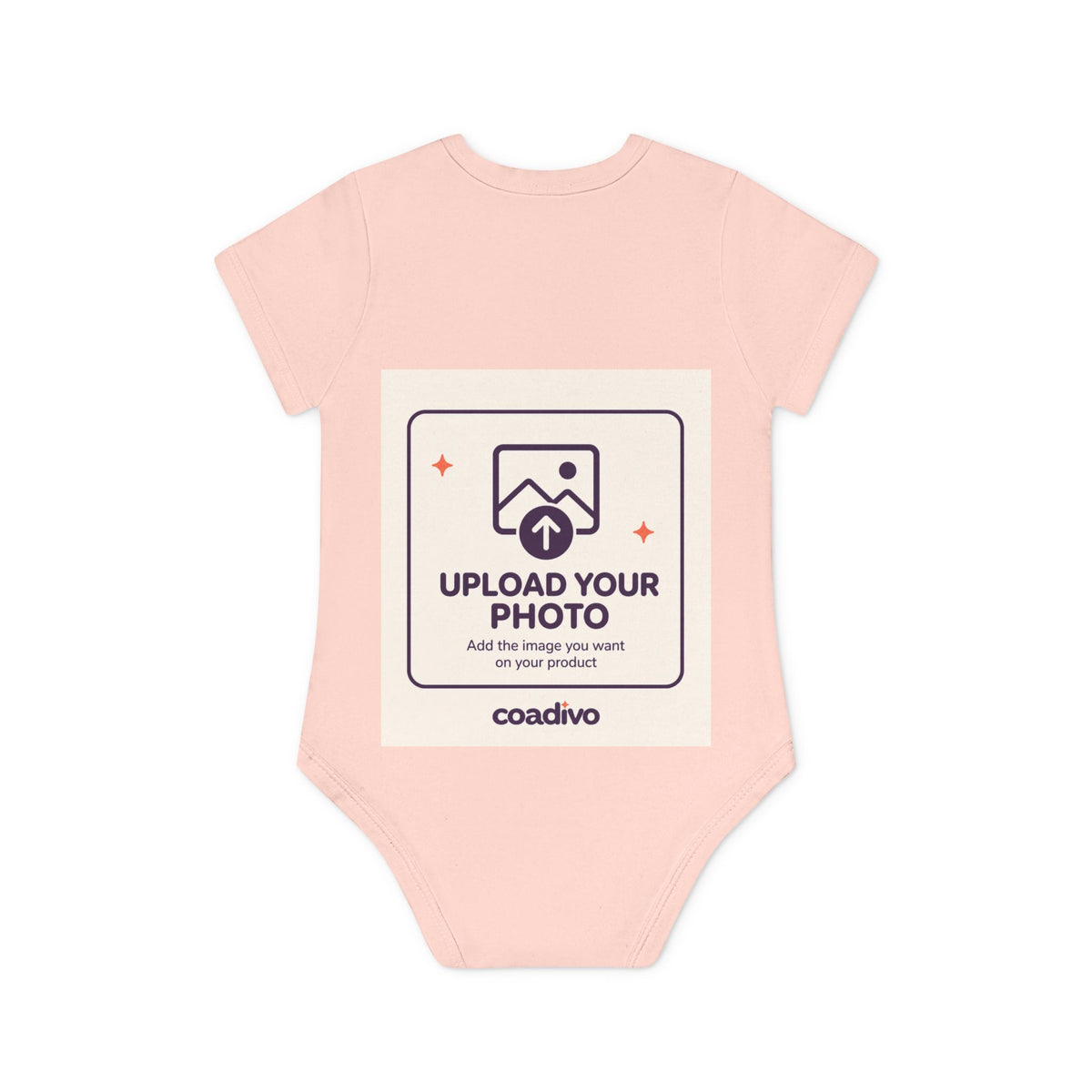 Personalised Organic Baby Bodysuit – Add Your IMAGE both sides