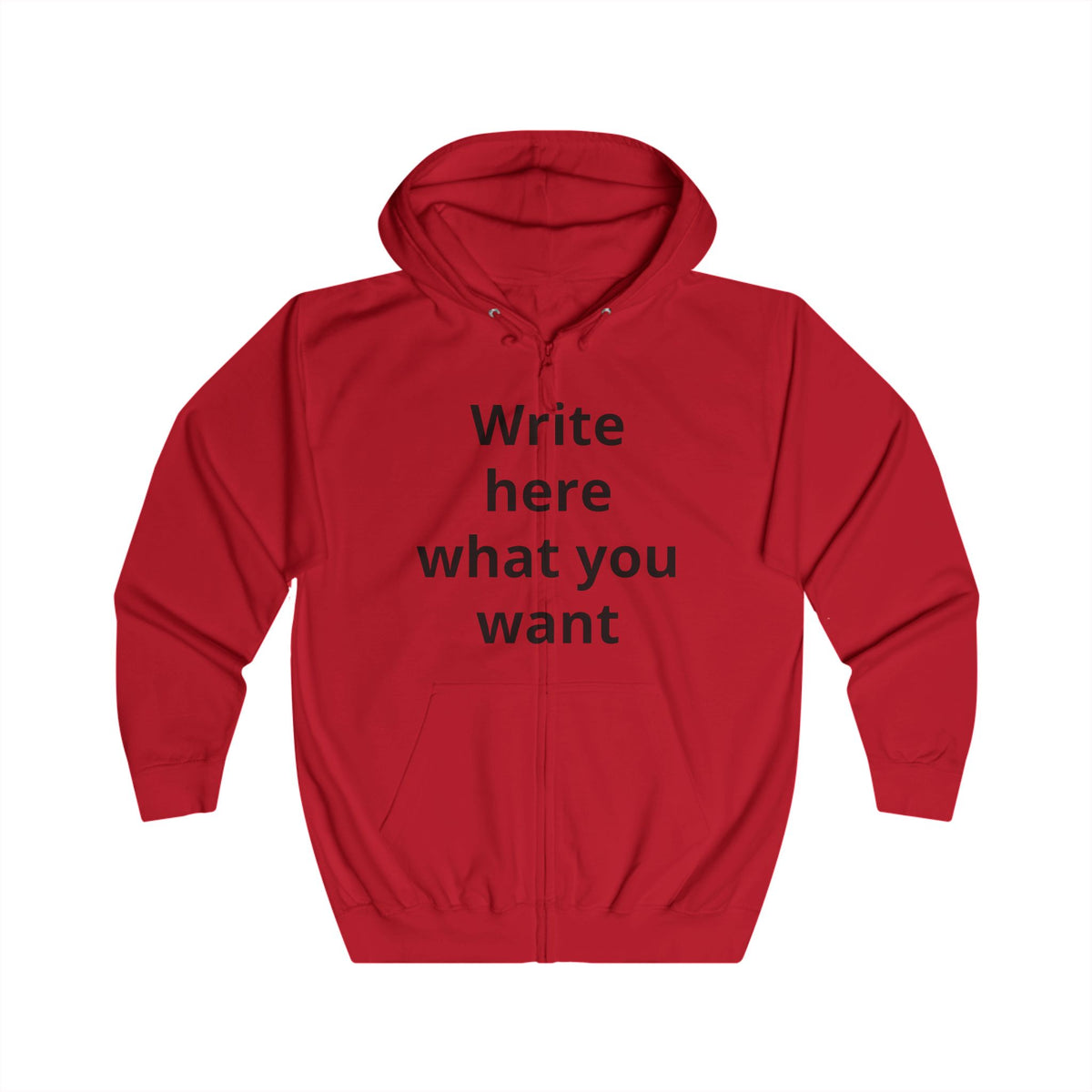Personalised Full-Zip Hoodie – Add Text & Back Image